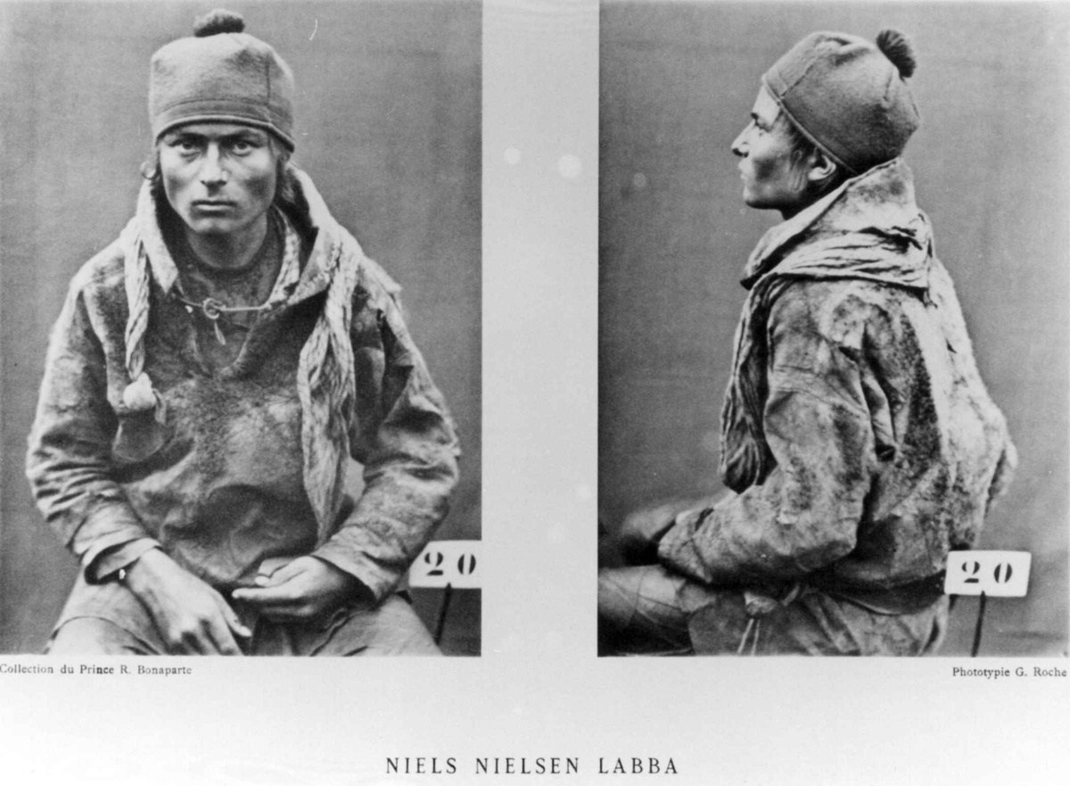 G. Roche, Roland Bonaparte sin samling. Portrett av Nils Nilsson Labba. Inngår i Bonapartes sameportretter som nr. 20. Bonaparte