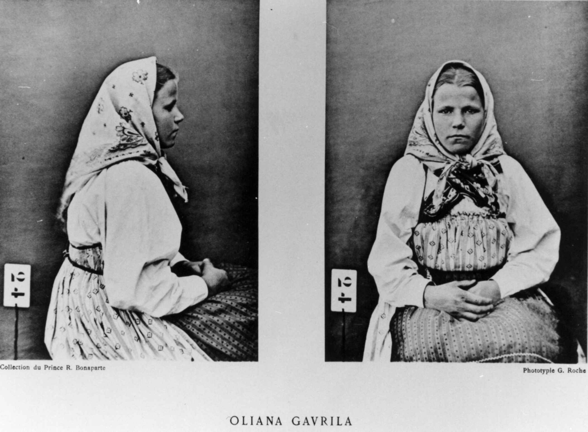 G. Roche, Roland Bonaparte sin samling. Portrett av Oliana Gavrila. Inngår i Bonapartes sameportretter som nr. 24. Bonaparte