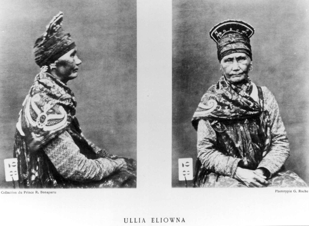 G. Roche, Roland Bonaparte sin samling. Portrett av Ullia Eliowna. Inngår i Bonapartes sameportretter som nr. 28. Bonaparte