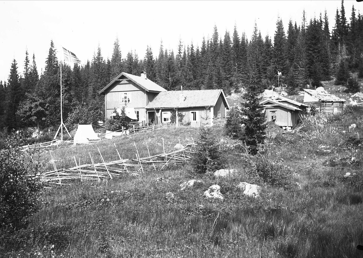 Axel Quinsgaard Wiborg, Huset på Holoa seter, Hadeland, Jevnaker, Oppland, 1903.