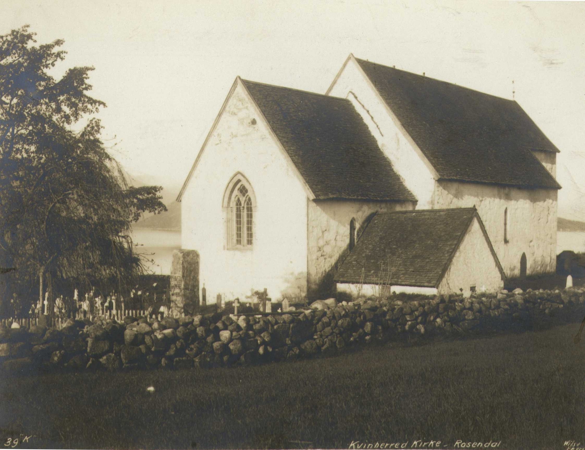 Anders Beer Wilse, Kvinnherad kirke, Rosendal, Kvinnherad, Hordaland. Fotografert 1912.