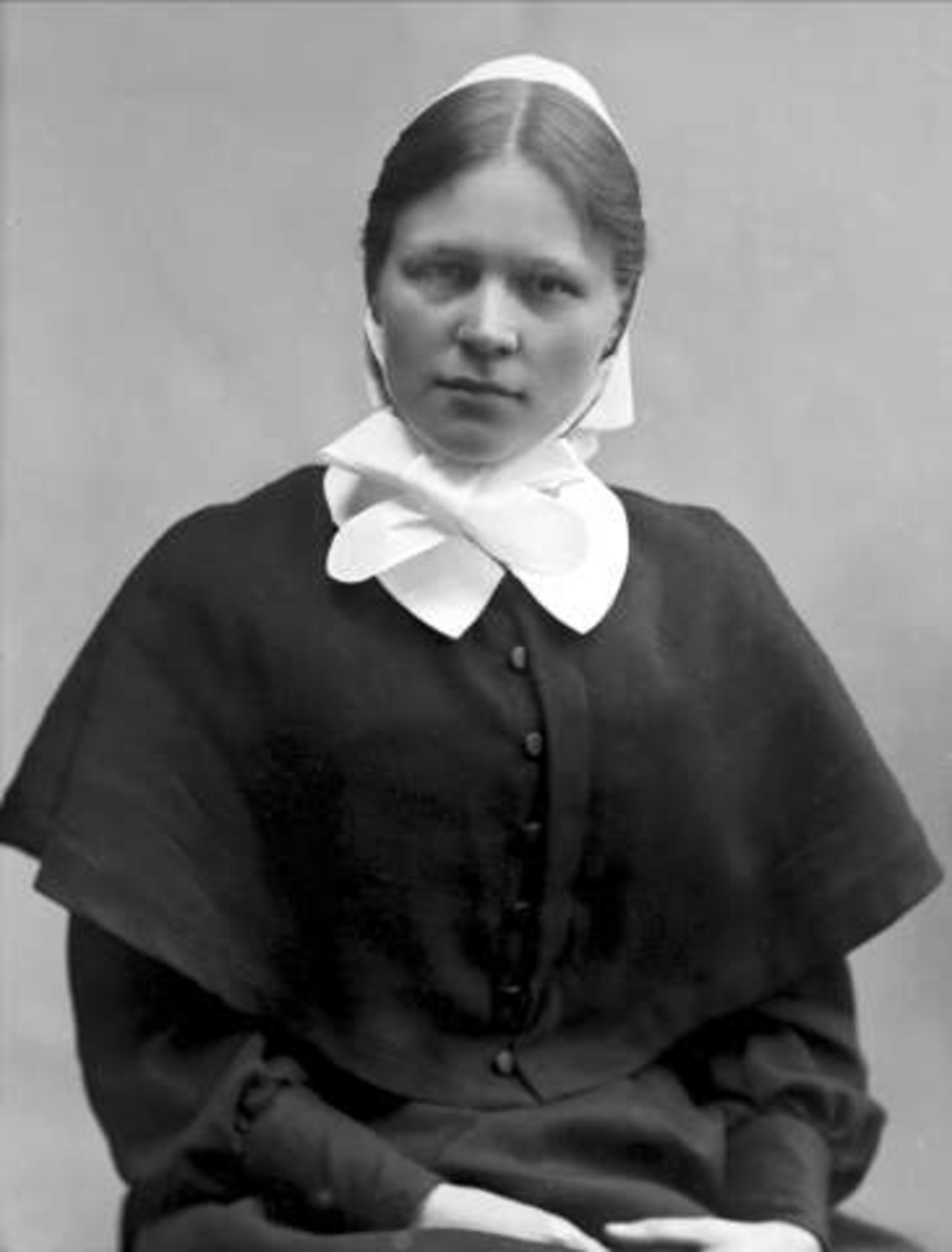 Gustav Borgen, Portrett, sykepleier. Frøken Geroch.