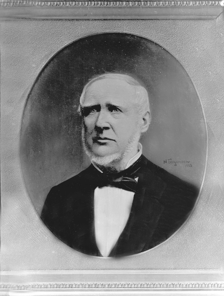 Gustav Borgen, Avfotografering. Portrett av lege Martin Tuxen Werring (1814-1889).
