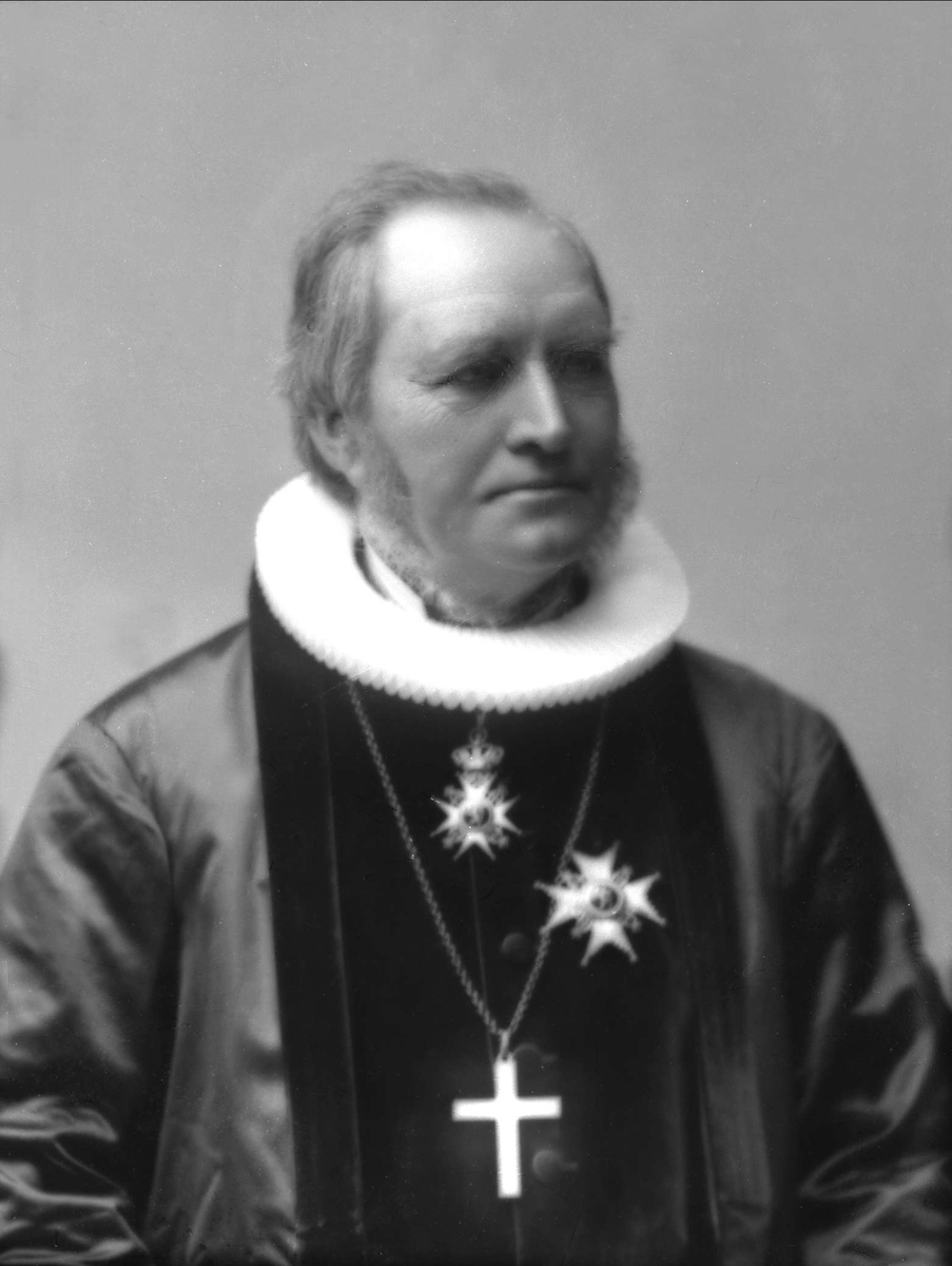 Gustav Borgen, Portrett, biskop Skaar, med kors og ordener.