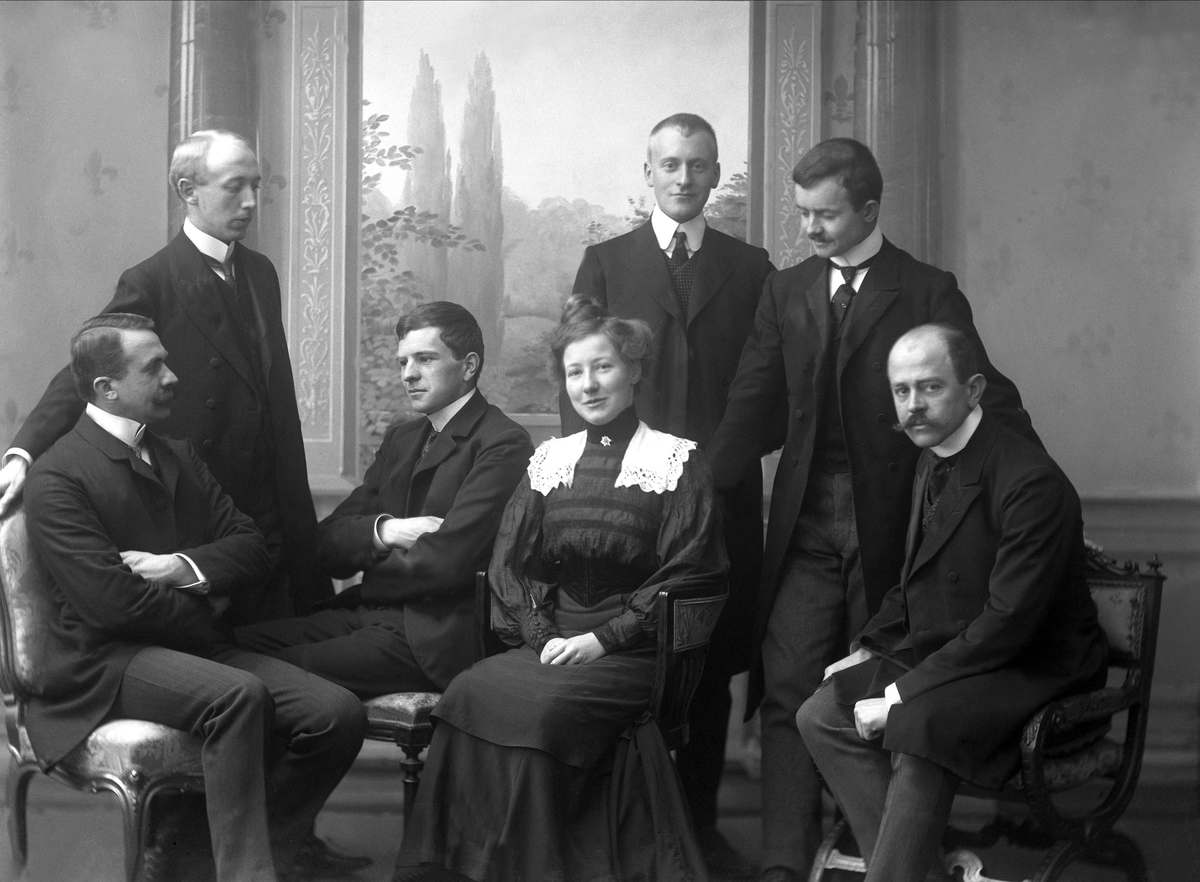 Gustav Borgen, Gruppeportrett, Studentersamfunnets bestyrelse 1905