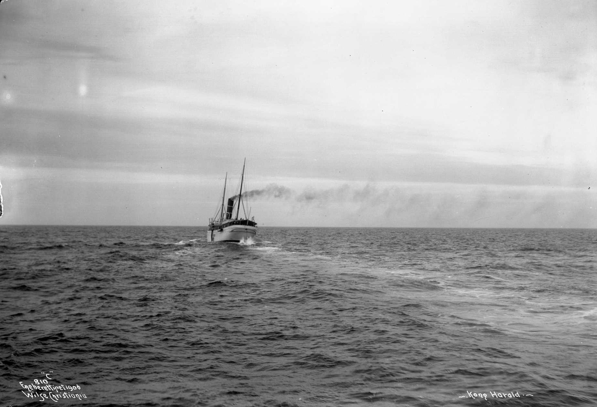 Anders Beer Wilse, D/S Kong Harald (b. 1890, Tecklenborg, Geestemünde), i sjøen