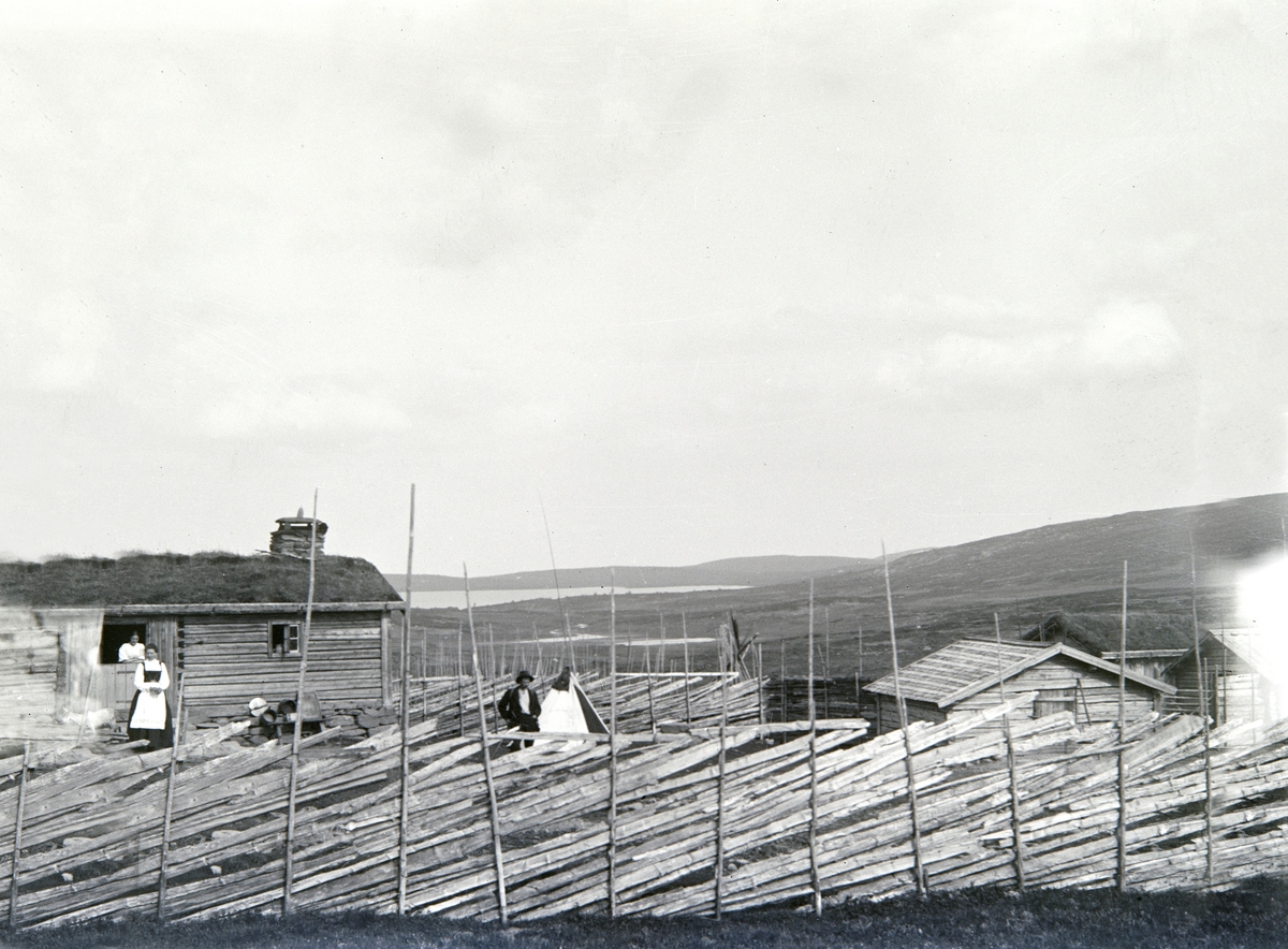 Johannes Larsen Alhaug, Hunderseter, Pellestova, Øyer, Hafjell, seterhus, gjerde, skigard,