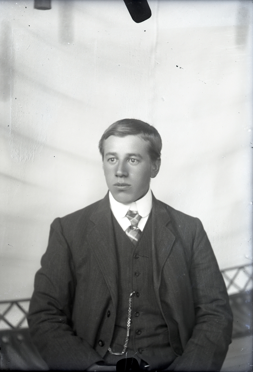 Oscar Holte, Portrett, person, klær,