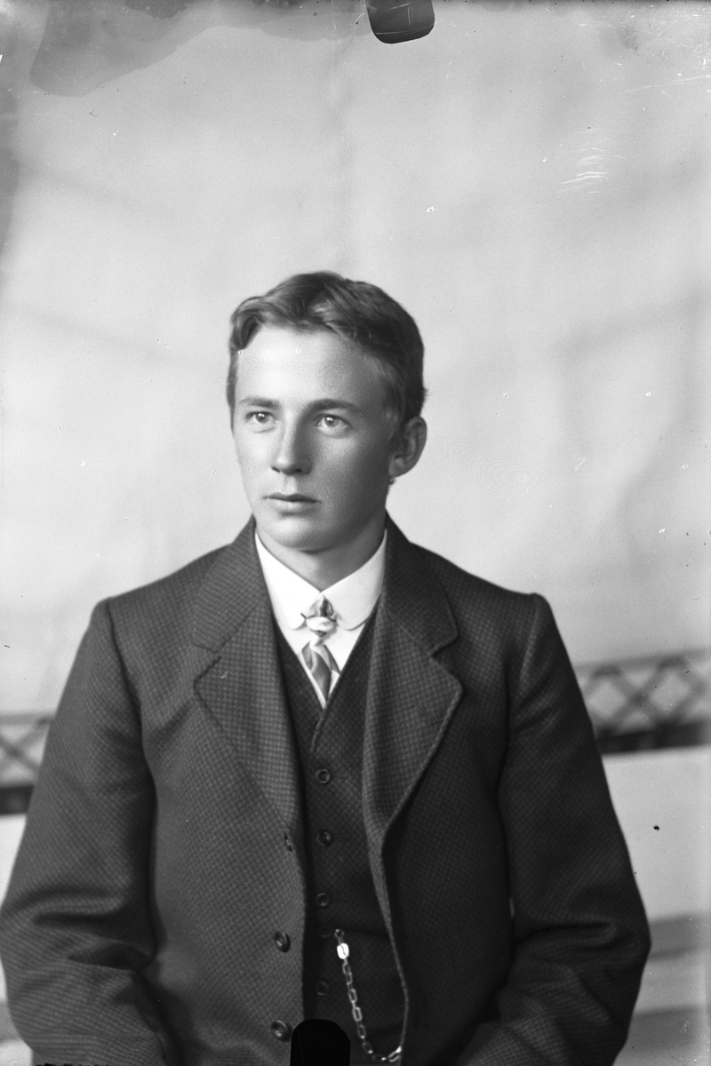 Oscar Holte, Portrett, person, klær,