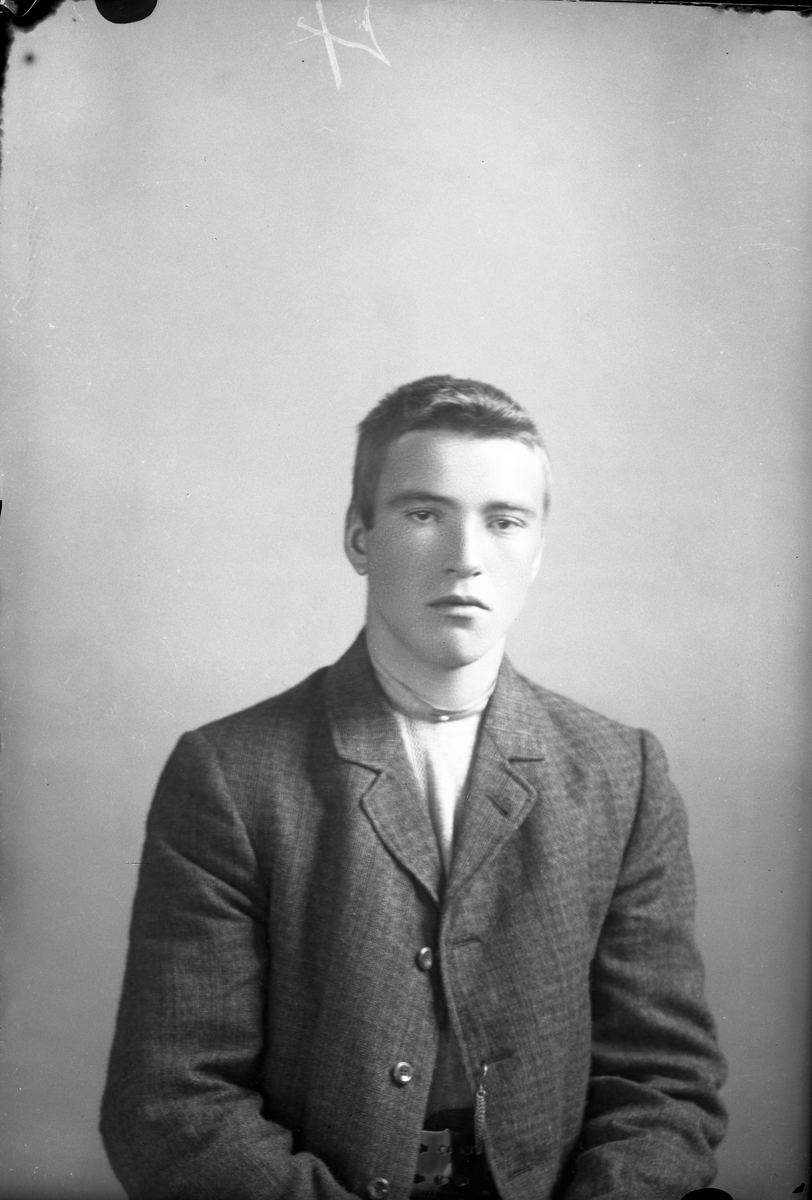 Oscar Holte, Portrett av ung mann