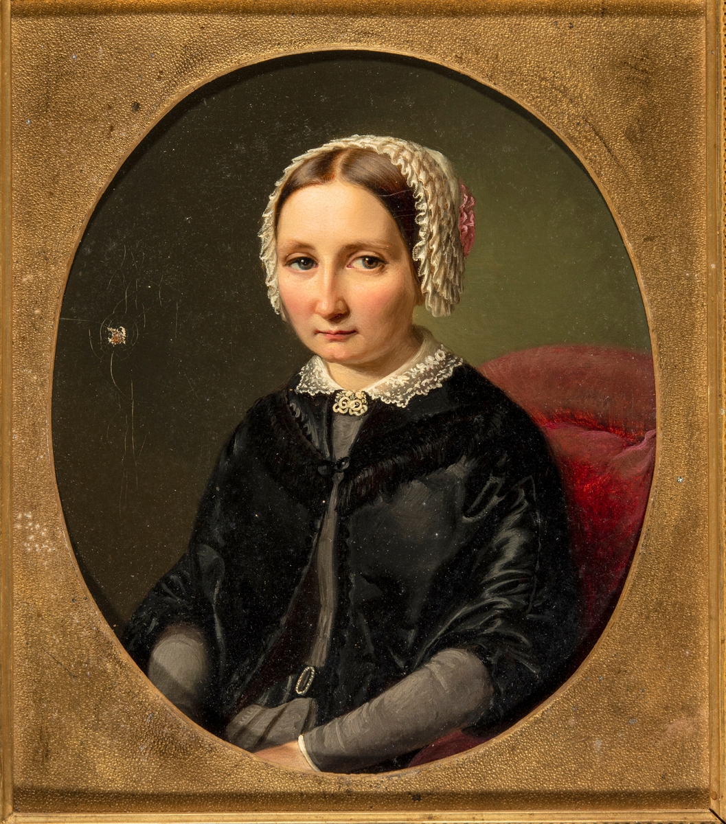 Anno Domkirkeodden, Malt portrett av Ludovica Bøgh, født Schou. Ungdomsportrett.