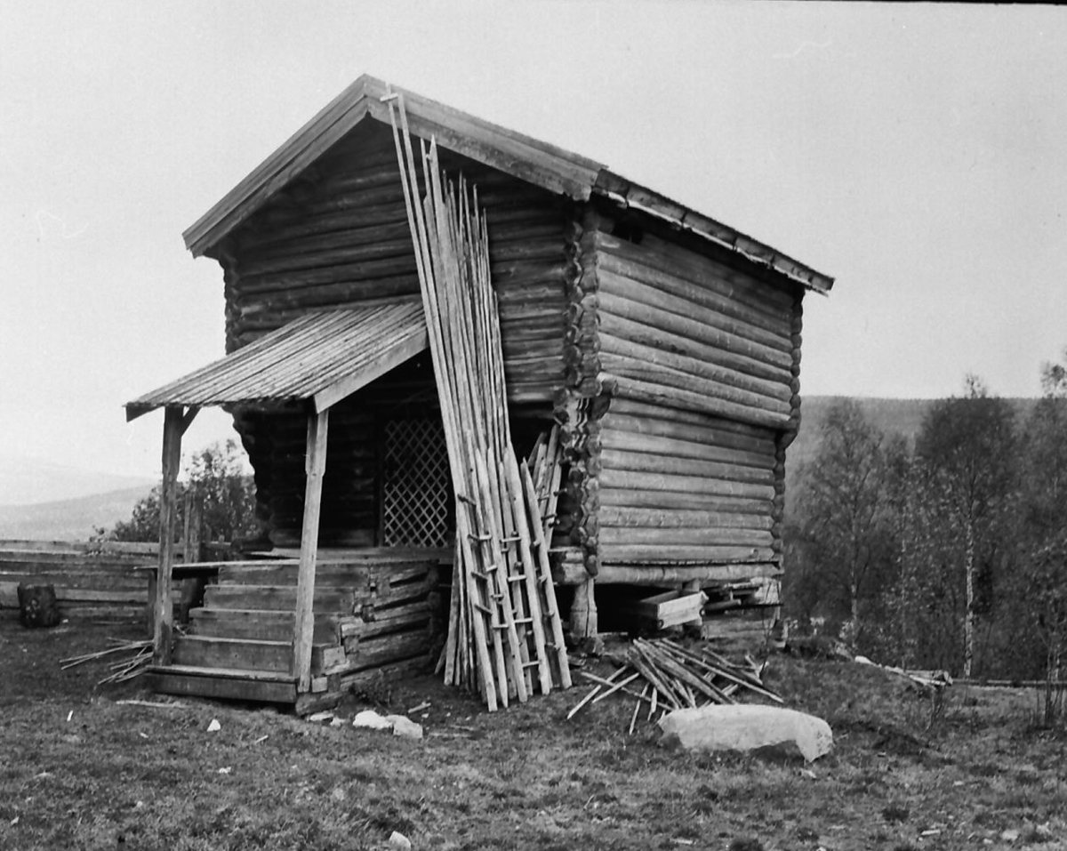 Nordiska Museet, Stabbur på Nedre Hanestad, Rendalen, 1927.
