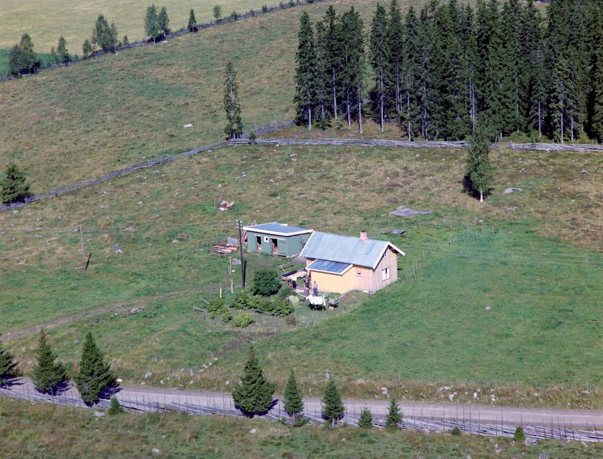 Widerøes Flyveselskap A/S, Flyfoto, Hageberg i Rognstadvegen, Brumund, Ringsaker.