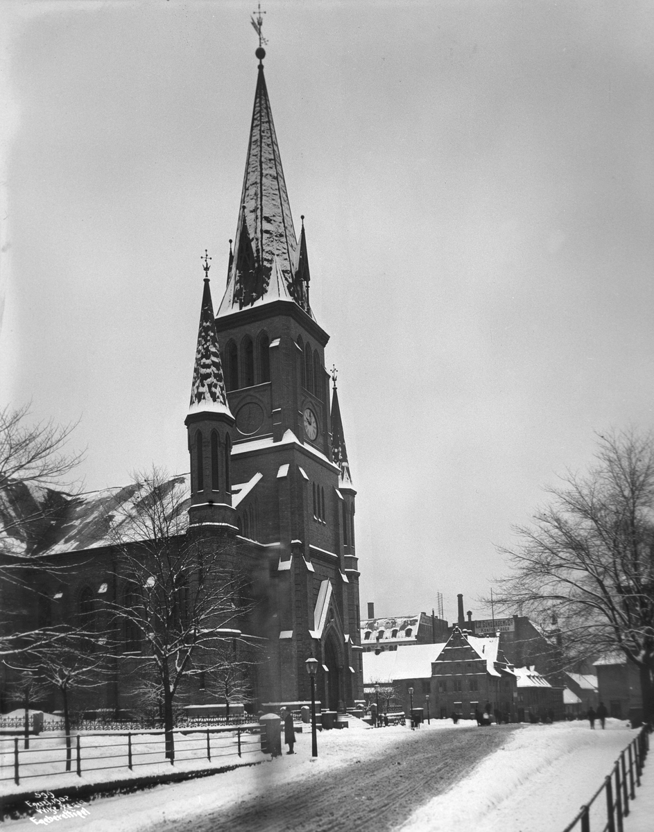 Anders Beer Wilse, Prot: Rådhusgaten Johanneskirken vinter Mai 1902