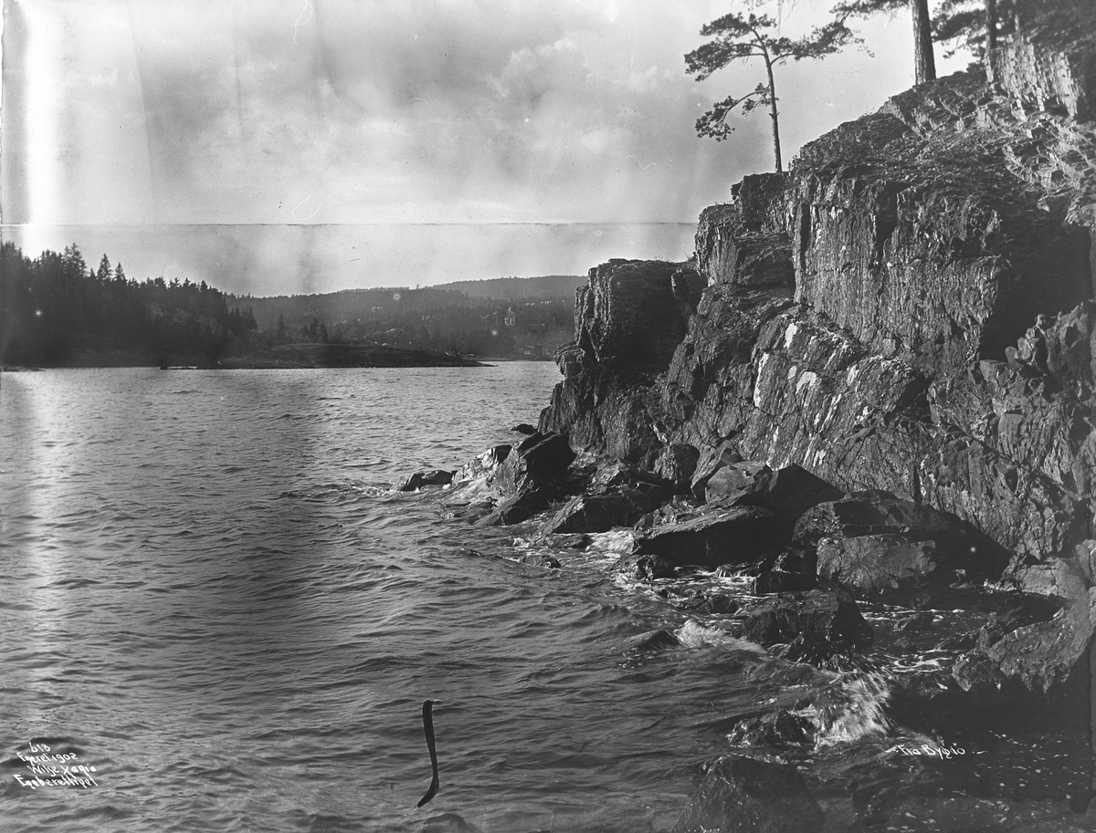 Anders Beer Wilse, Prot: Bygdø Klippene paa sydsiden Juni 1902