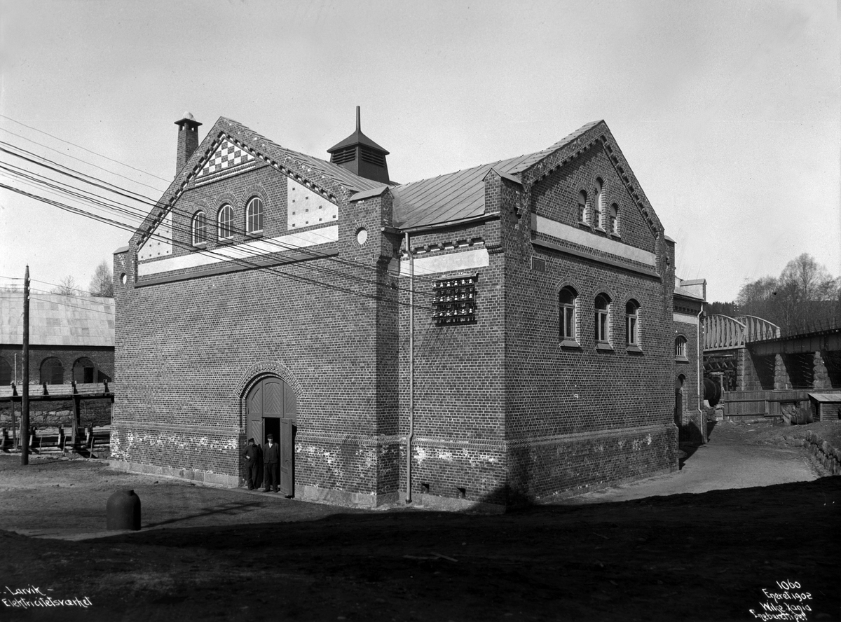 Anders Beer Wilse, Prot: Larvik - Elektrisitetsverket Mai 1902
