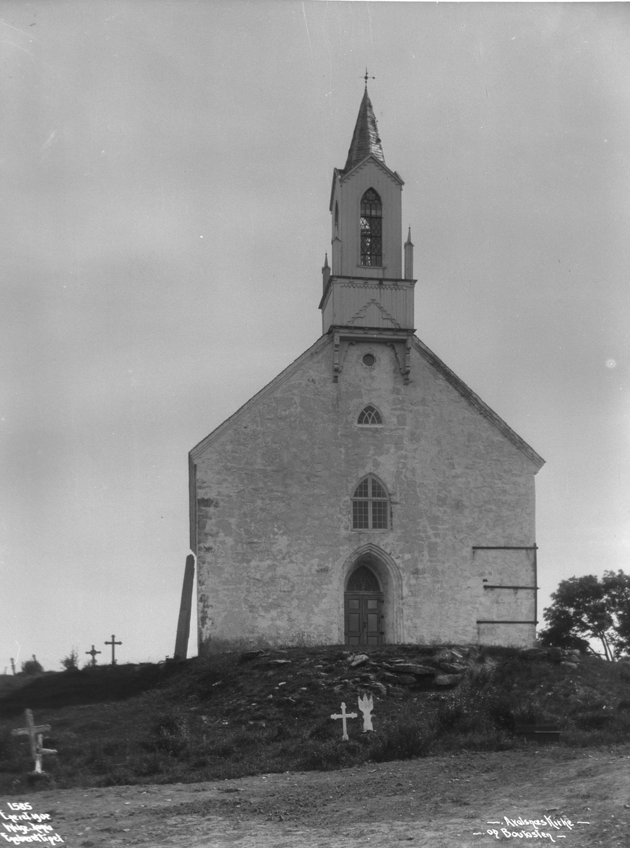 Anders Beer Wilse, Prot: Haugesund - Avalsnæs Kirke med Bauta 21. Juli 1902