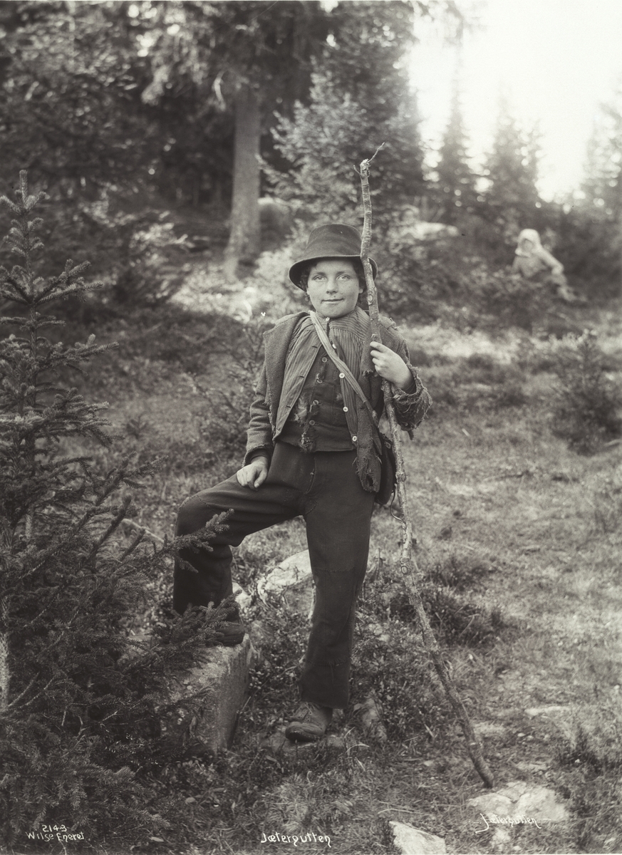 Anders Beer Wilse, Prot: Genere - Gjetergutten Kvister Skogen 22. Sep. 1903