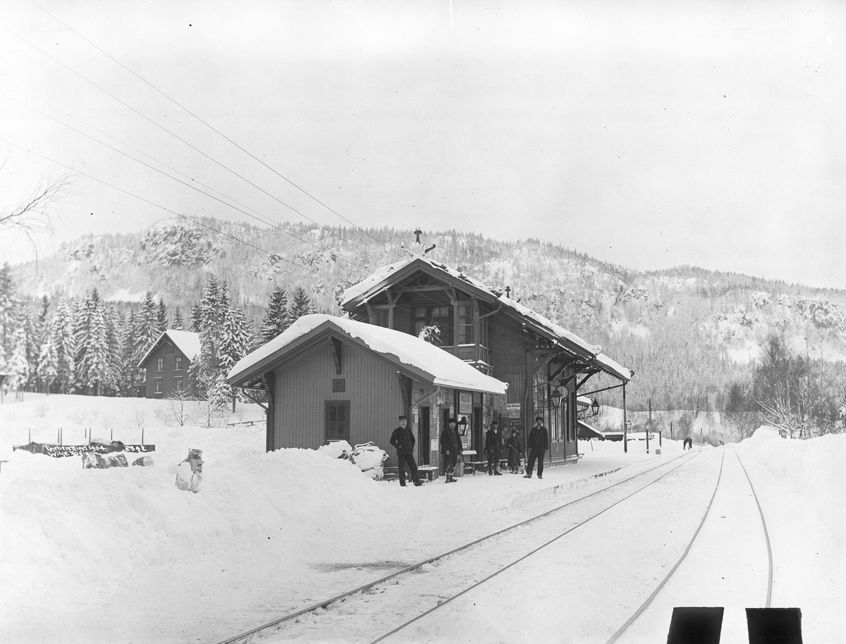 Anders Beer Wilse, Prot: Hvalstad - Jernbanestationen 16/2 1904