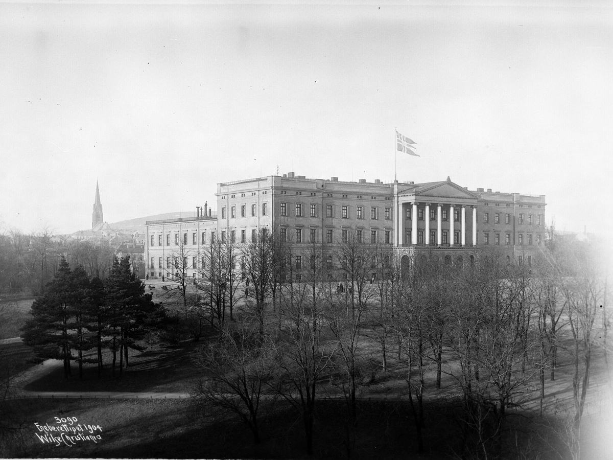 Anders Beer Wilse, Prot: Oslo - Slottet og Slotsparken 4/11 1904