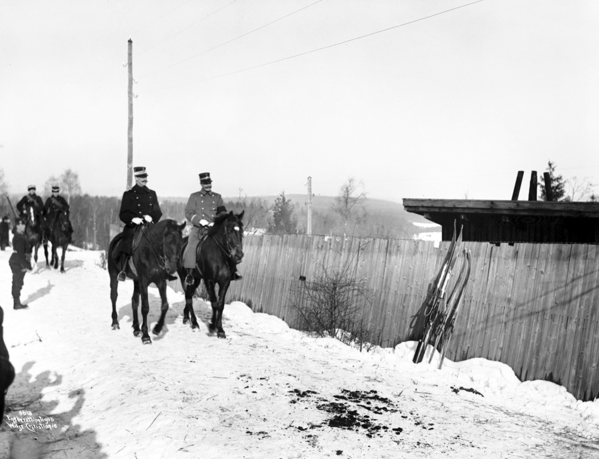 Anders Beer Wilse, Prot: Kongen ridende ved Heer Skanse 28/2 1906