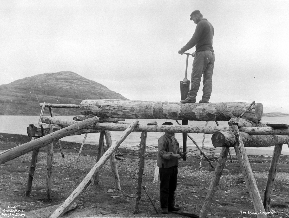 Anders Beer Wilse, Prot: Alten - Sagning av bord for Baate 12/7 1906