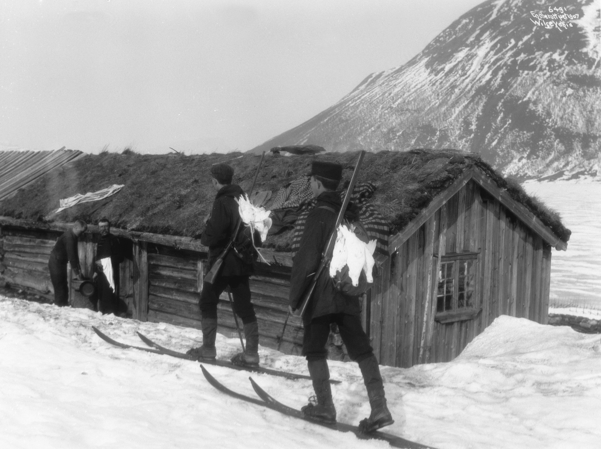 Anders Beer Wilse, Prot: Paasketur - Filefjeld Rypejægerens hjemkomst 1/4 1907