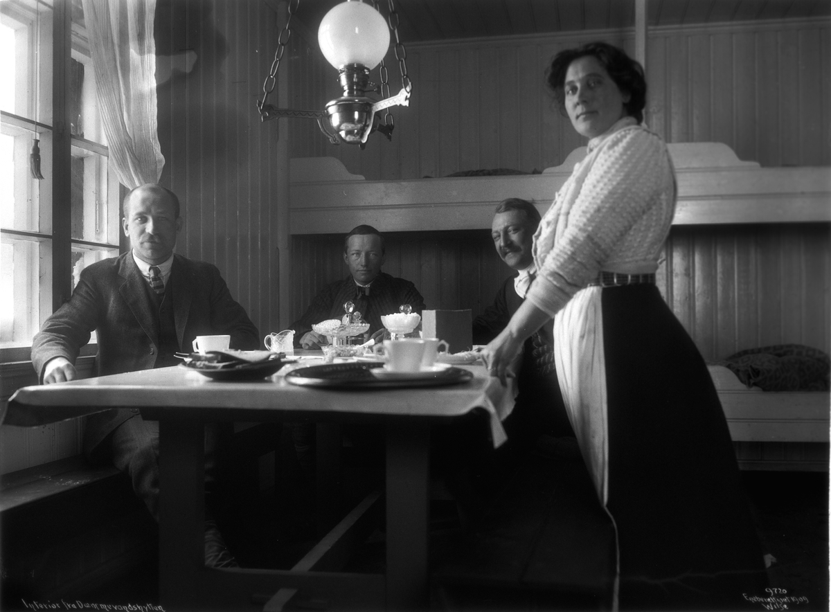 Anders Beer Wilse, Prot: Interiør Dæmmevannshytten 9/4 1909