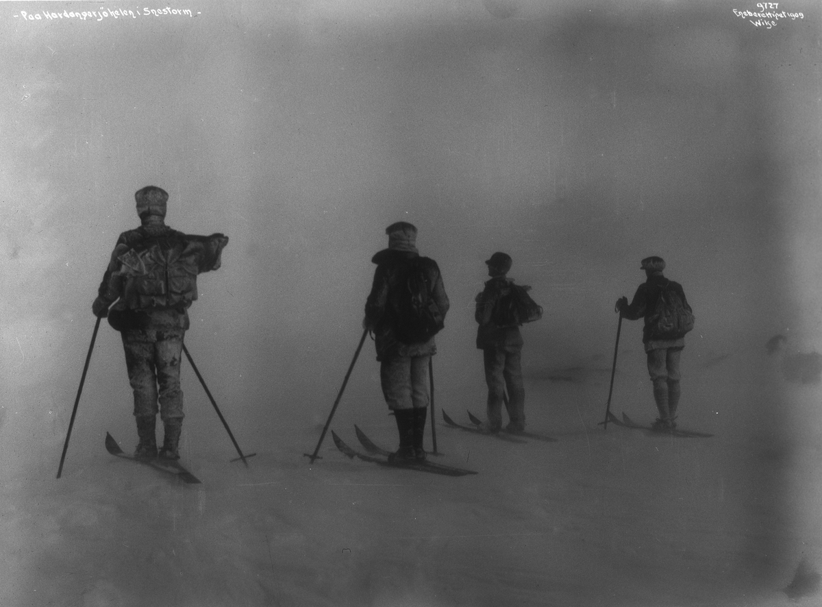 Anders Beer Wilse, Prot: I Snestorm over Hardangerjøklen 10/4 1909