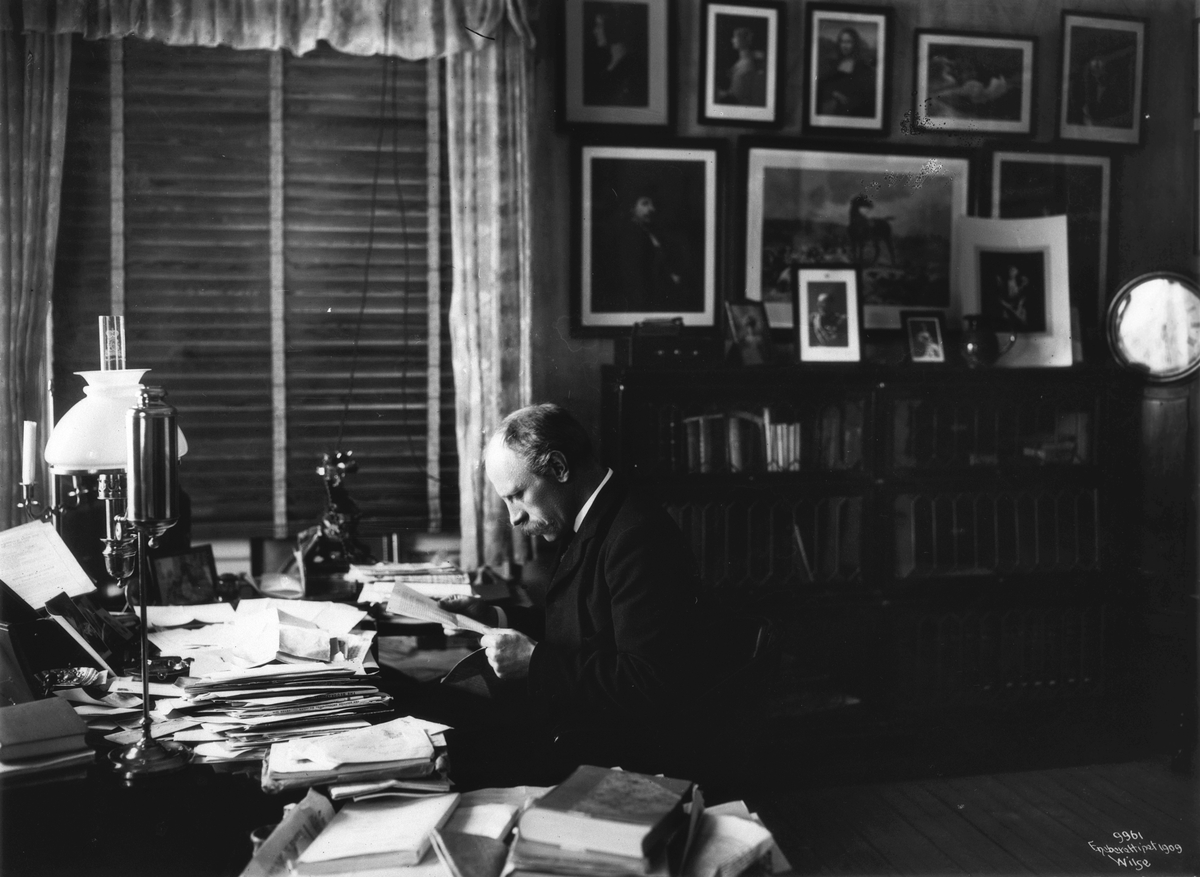 Anders Beer Wilse, Prot: Nansen ved sit Arbeidsbord 4/3 1909