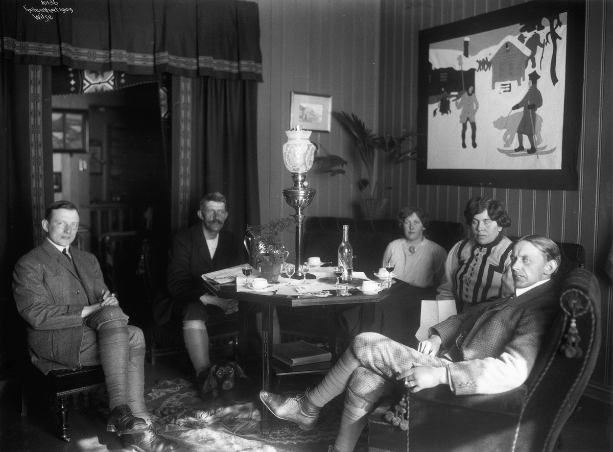 Anders Beer Wilse, Prot: Interiør Finse hotel Salong Fru Fangen hr. Klem 12/4 1909
