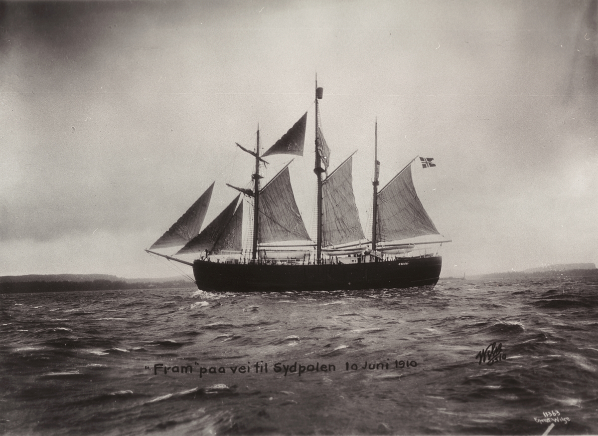 Anders Beer Wilse, Prot: Amundsen Fram under seil
