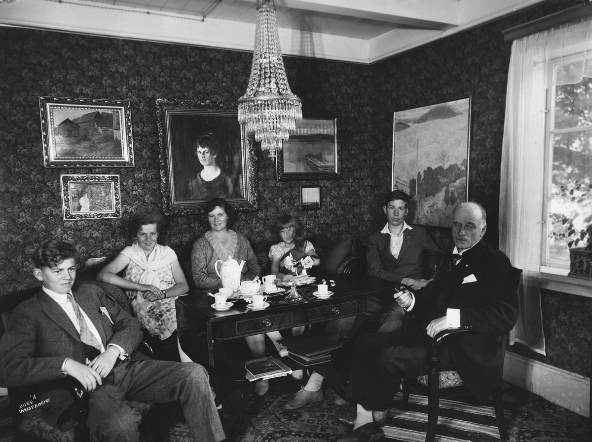 Anders Beer Wilse, Prot: Hamsun gruppe ved kaffebord