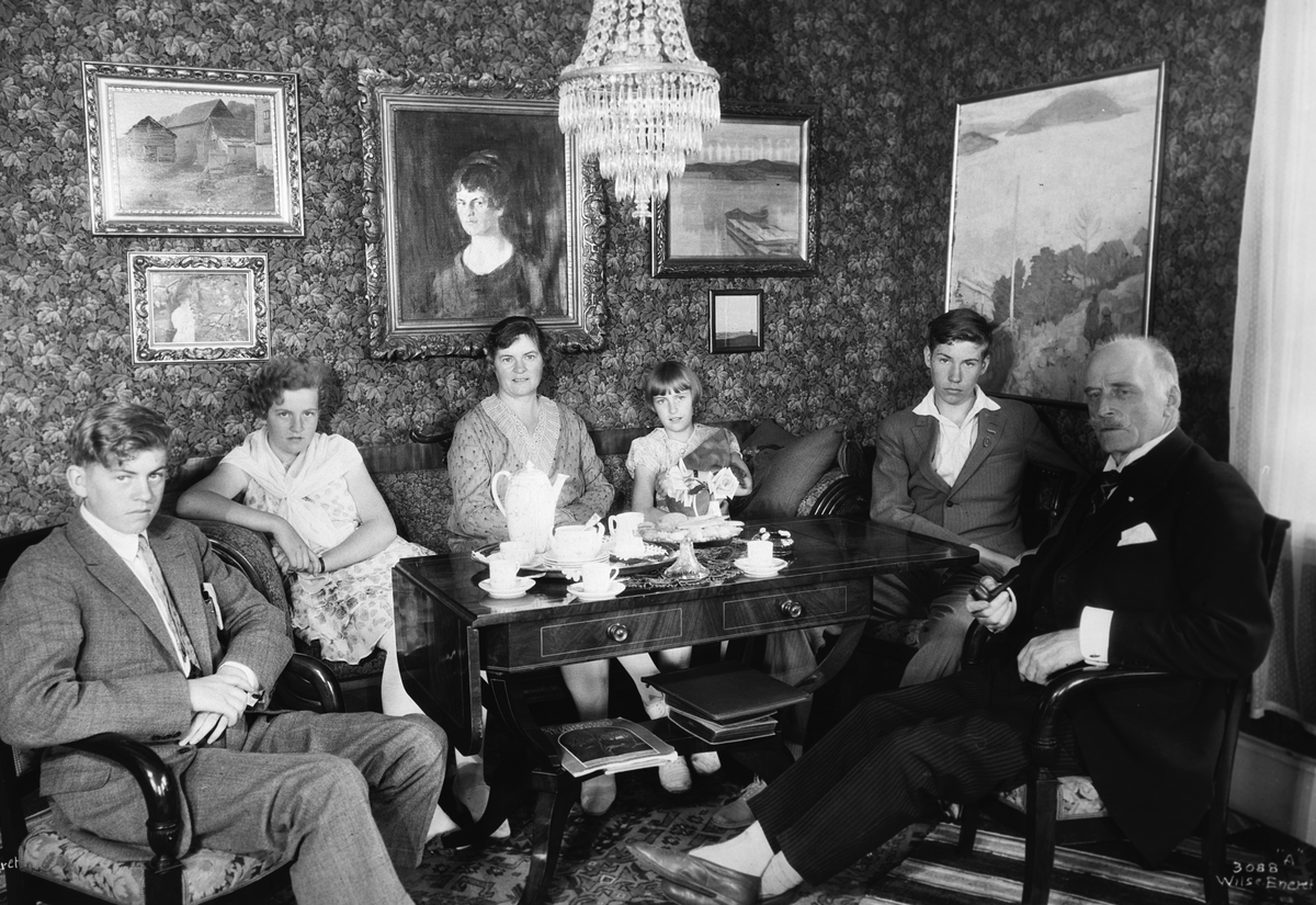 Anders Beer Wilse, Prot: Hamsun gruppe ved kaffebord