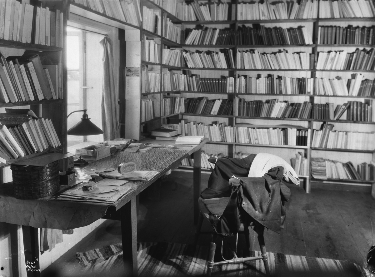 Anders Beer Wilse, Prot: Hamsun i Arbeidsværelse ved bord