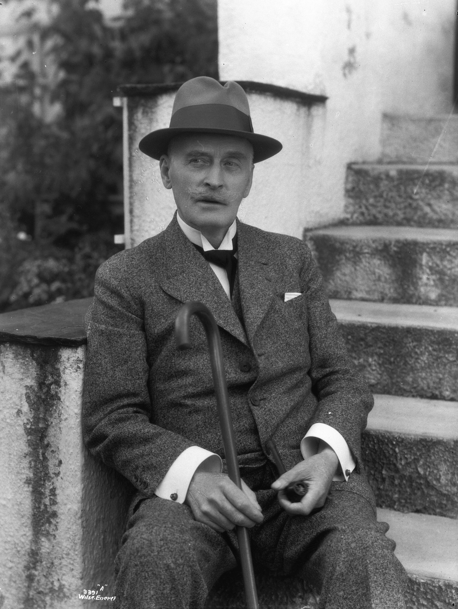 Anders Beer Wilse, Prot: Hamsun Knut paa trappen 7/8