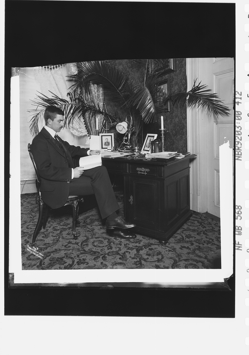 Anders Beer Wilse, Prot: Prins Gustav Adolf ved sit Arbeidsbord