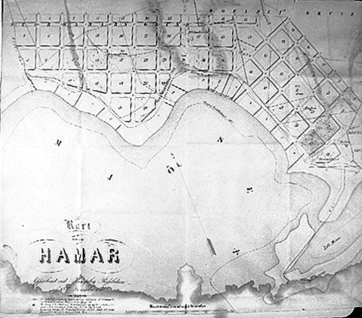 Anno Domkirkeodden, KART, HAMAR, 18 DESEMBER 1848