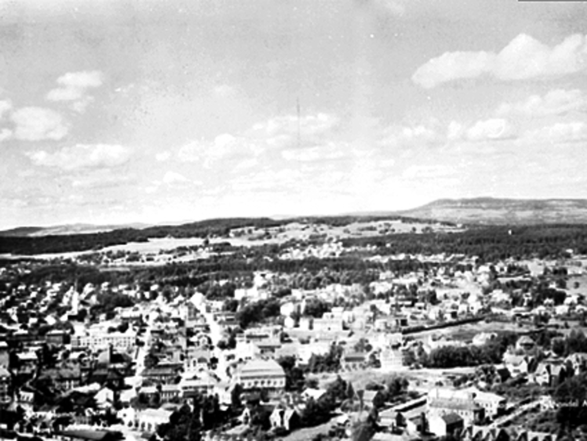 Anno Domkirkeodden, FLYFOTO, ØSTBYEN MOT SKISTUA, STANGEVEGEN, GRØNNEGATE. , ØSTREGATE.