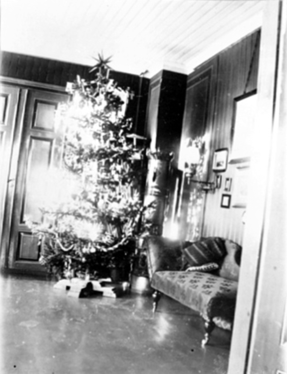 Anno Domkirkeodden, INTERIØR STUE MED JULETRE, KRISTIAN T. PETERSENS LEILIGHET, SKOLEGATA 12