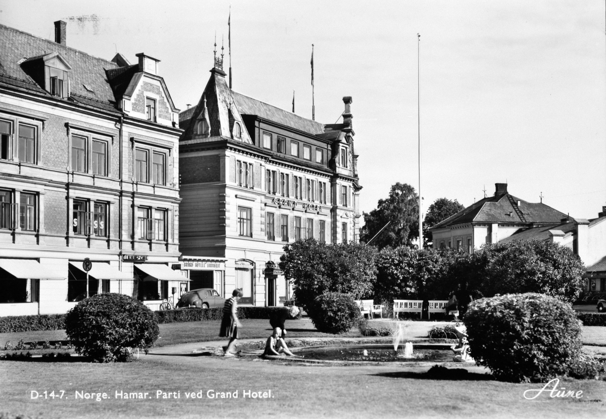 Anno Domkirkeodden, JERNBANEPLASSEN, FONTENE, GRAND HOTEL, BARN