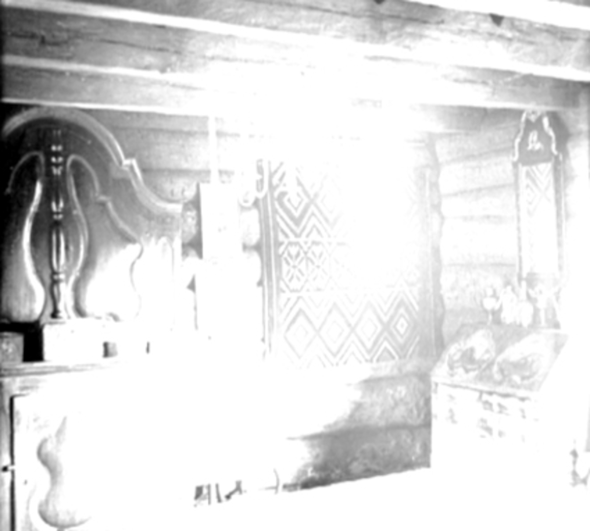 Anno Domkirkeodden, INTERIØR BORGSTUA HDH. 17, VANG PRESTEGÅRD, OPLANDENES FOLKEMUSEUM, HEDMARKSMUSEET OG DOMKIRKEODDEN