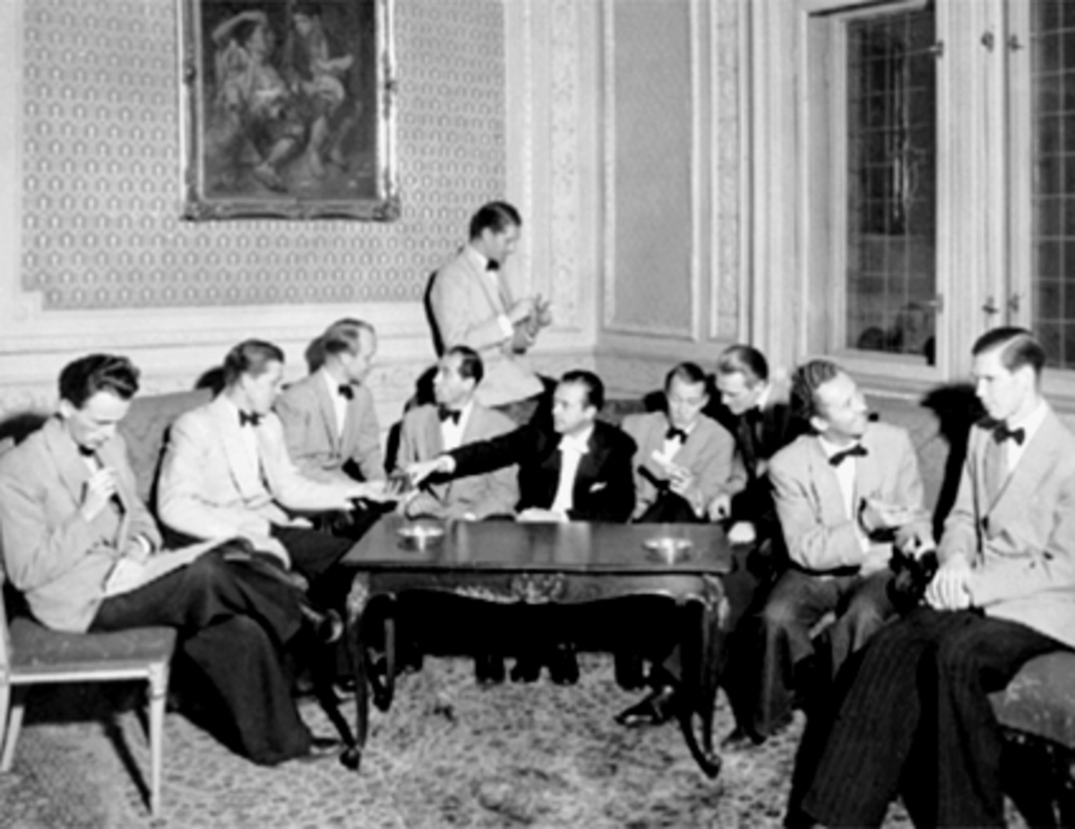 Anno Domkirkeodden, GRUPPE 10 MUSIKERE FRA VENSTRE: SVERRE BERGH, KARL ENGSTRØM, EGIL STAAL, ERWIN DAHLGREN, FINN WESTBYE, ØIVIND BERGH, THORLEIF ØSTERENG, ALF MALM, BOBBE HAGERUP, LEIF BOLIN