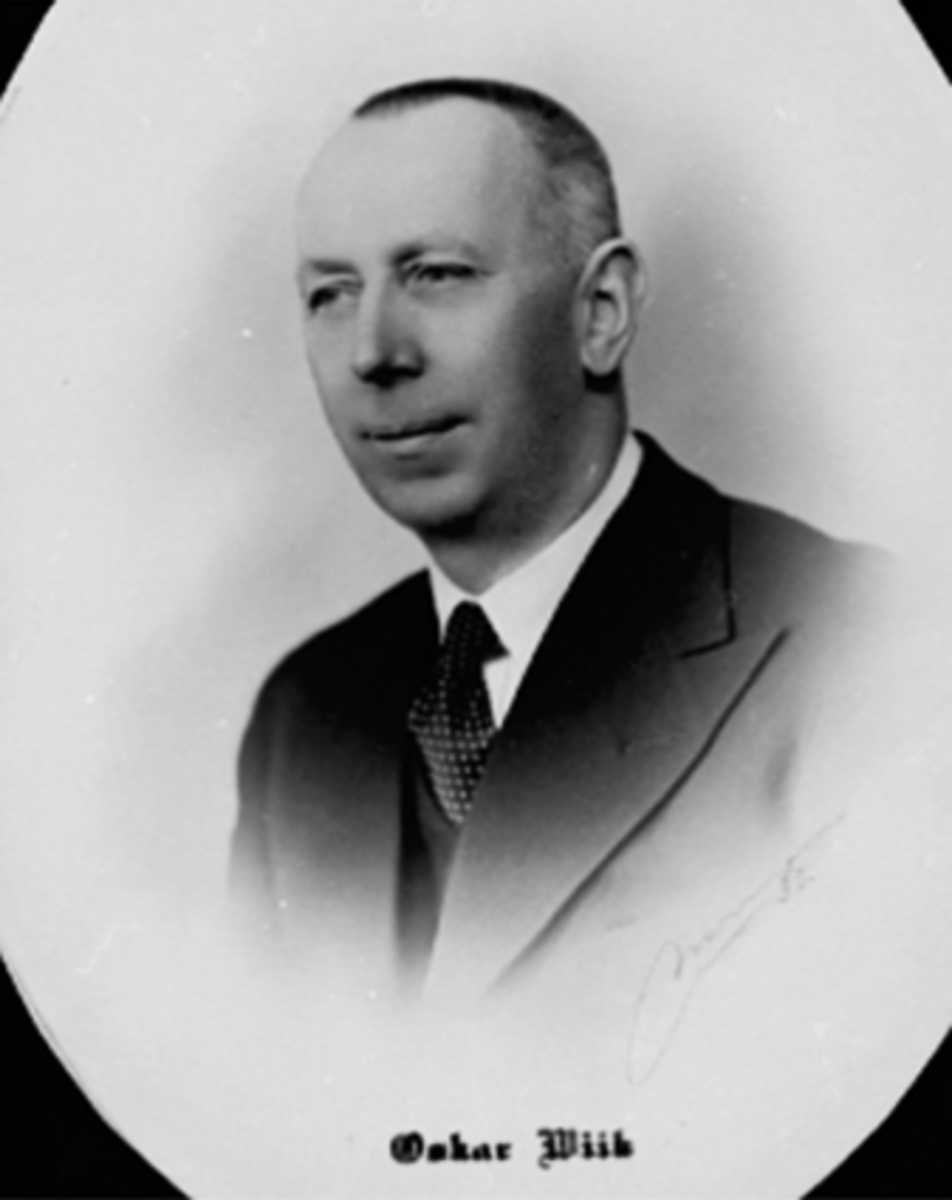 Anno Domkirkeodden, KJØPMANN OSKAR WIK, FØDT 30. 06. 1883, FORMANN I HAMAR HANDELSTANDSFORENING, 1934 -1935