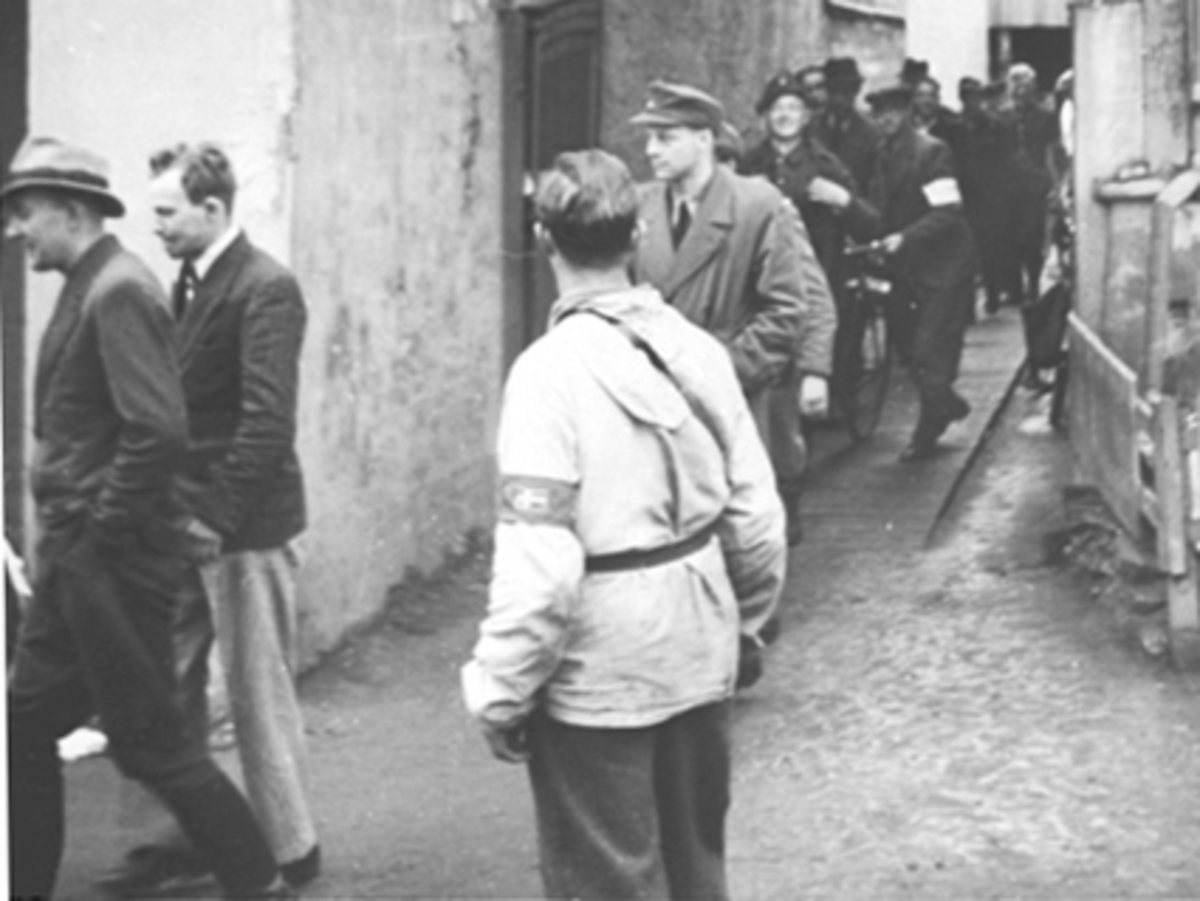 Anno Domkirkeodden, FRIGJØRINGSDAGENE MAI 1945, ARRESTASJON AV NAZISTER ETTER KRIGEN AV HJEMMEFRONTEN.