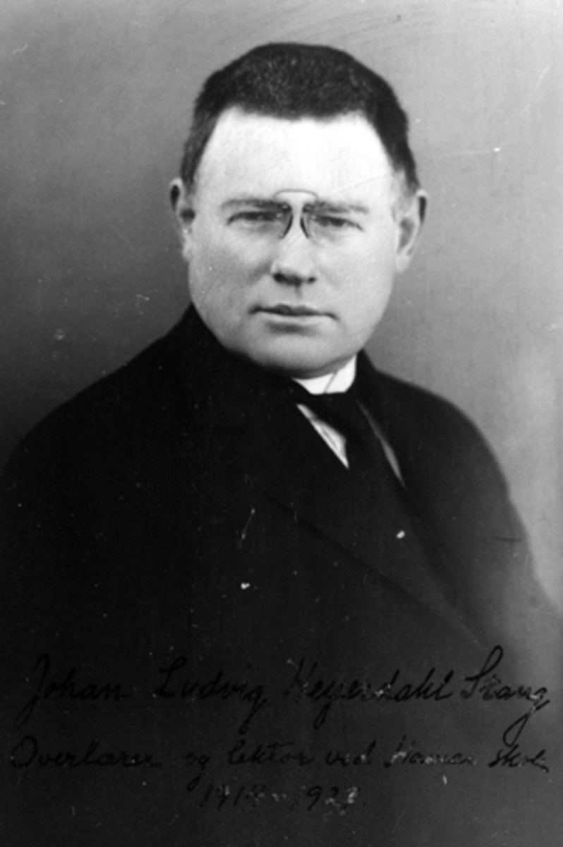 Anno Domkirkeodden, JOHAN LUDVIG HEYERDAL STANG. OVERLÆRER, LEKTOR VED HAMAR KATEDRALSKOLE 1914-1927