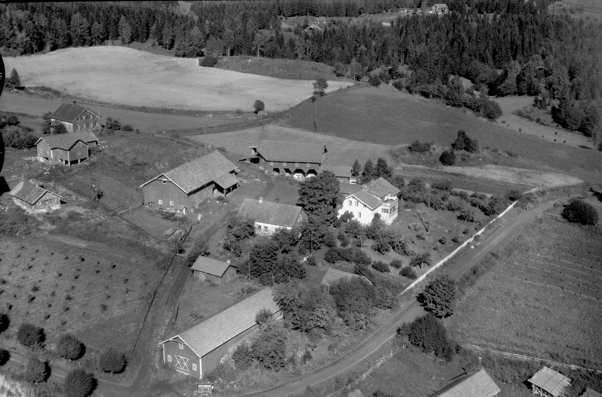 Anno Domkirkeodden, Flyfoto, gardsbruk, Hilstad nedre, Nes, Hedmark.