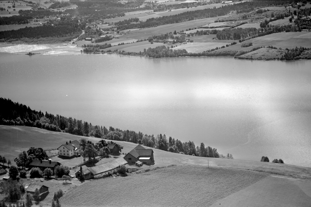 Anno Domkirkeodden, Flyfoto av Tretengen gard, Brøttum, Ringsaker.