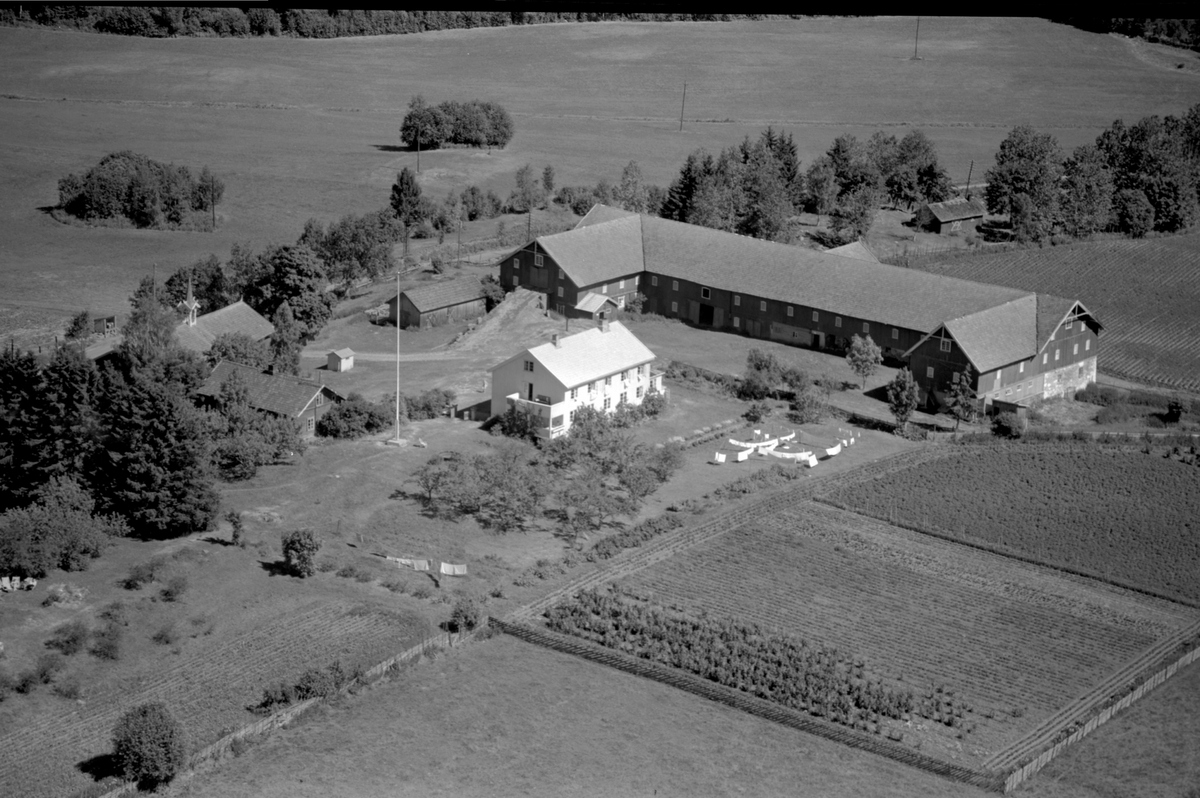 Anno Domkirkeodden, Flyfoto av Stav store, Veldre, Ringsaker.