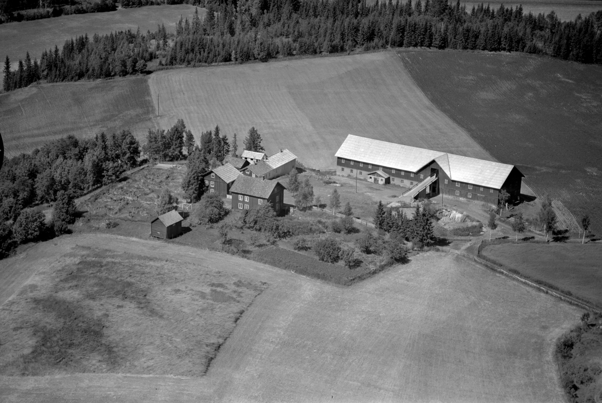 Anno Domkirkeodden, Flyfoto av Brattberg gard, Gaupen, Ringsaker.